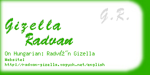 gizella radvan business card